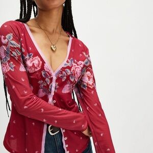 Free People Mesh Cardigan